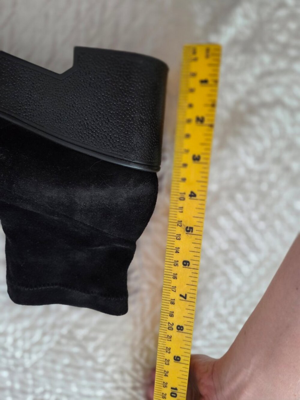 Robert Clergerie Black Suede Platform Wedge Ankle Boots 8.5M - Picture 9 of 9